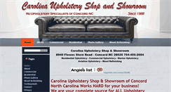 Desktop Screenshot of carolinaupholsteryshop.com